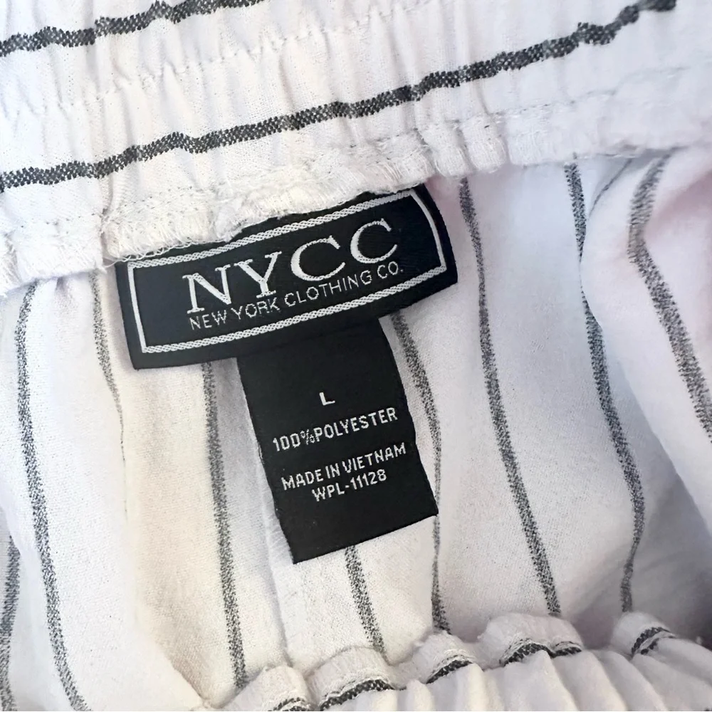 White striped NYCC wide leg pants - Picture 4 of 4